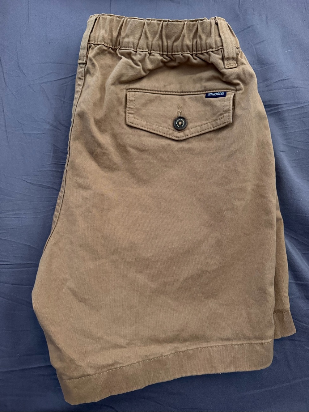 chubbies Men's Taupe Elastic-Waist Flat Front Shorts - Picture 2 of 3
